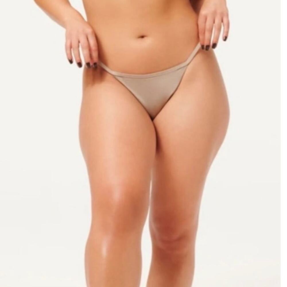 Good American Bikini Bottom SZ Small NEW Adjustable String Cheeky Swim NWOT